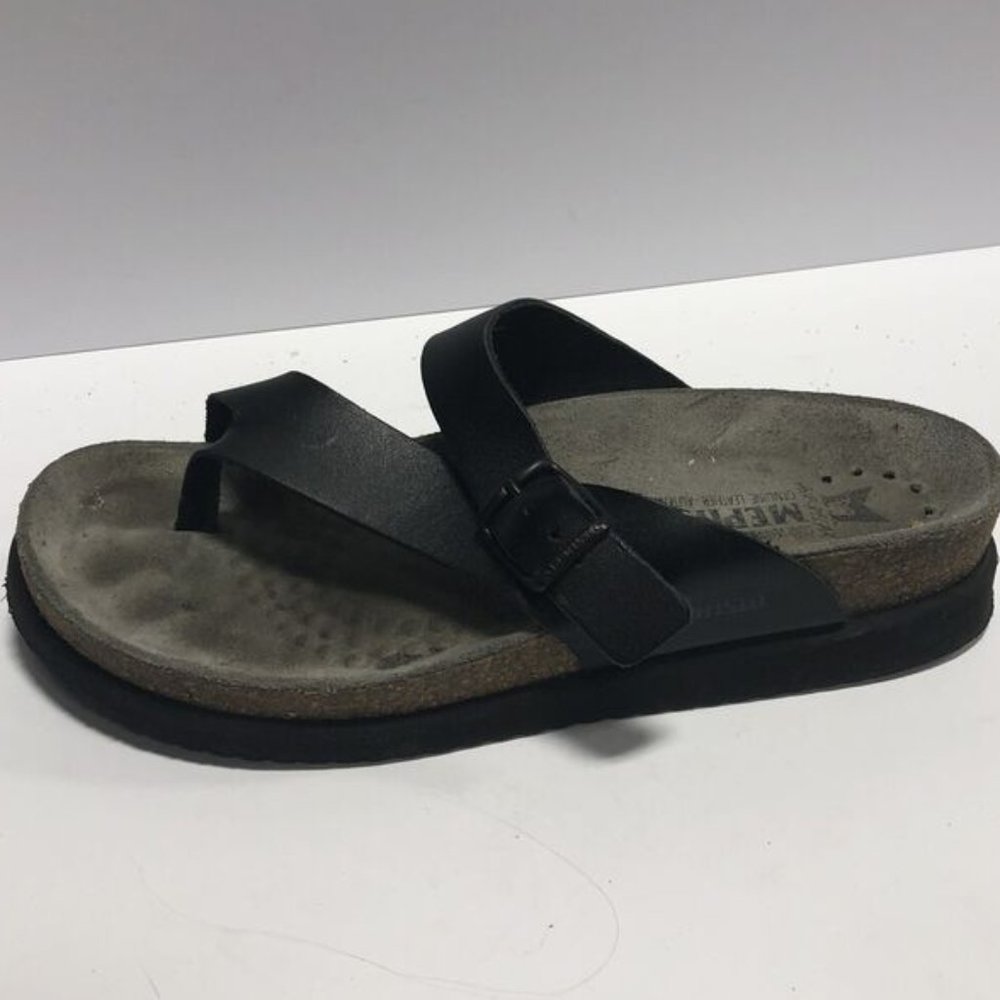 Mephisto Helen Womens Leather Sandal Size US8 M EUR38 black